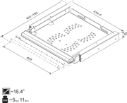 Laptop-Schublade mit Schloss – Bild 2