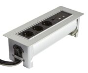 Steckdosensystem zur Montage in der Tischplatte BTCM