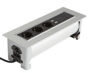 Steckdosensystem zur Montage in der Tischplatte BTCMP